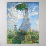 Woman with a Parasol - Claude Monet Fine Art Poster<br><div class="desc">Woman with a Parasol - Madame Monet and Her Son - Claude Monet (1875), French artist, fine art decor or gift. TRANSFER ART IMAGE TO ANY PRODUCT. All our fine art images are sourced from public galleries and optimized at 600 pixels per inch at a high resolution to provide a...</div>