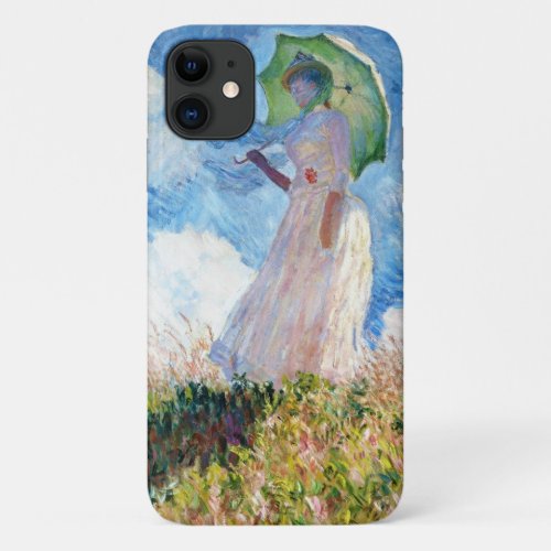 Woman with a Parasol  Claude Monet lady painting iPhone 11 Case