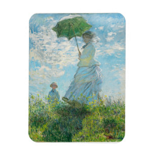 Woman with a Parasol Claude Monet Magnet