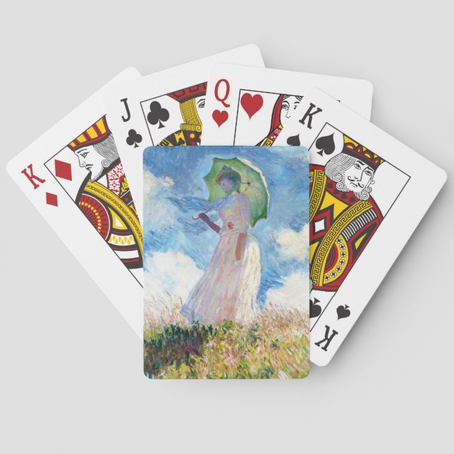 Woman with a Parasol Claude Monet Poker Cards (Back)