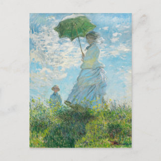 Woman with a Parasol Claude Monet Postcard