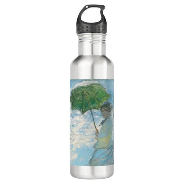 Woman with a Parasol  Claude Monet    Stainless Steel Water Bottle (Front)