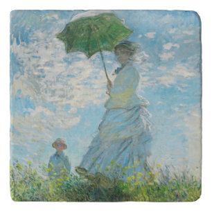 Woman with a Parasol  Claude Monet  Trivet