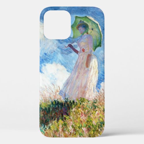 Woman with a Parasol  Claude Monet vibrant art iPhone 12 Case