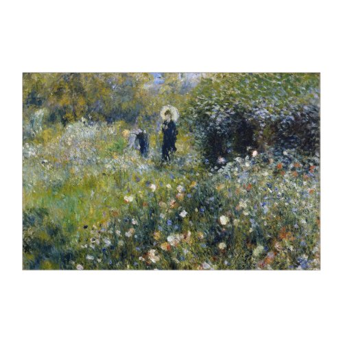 Woman with a Parasol in a Garden by Auguste Renoir Acrylic Print