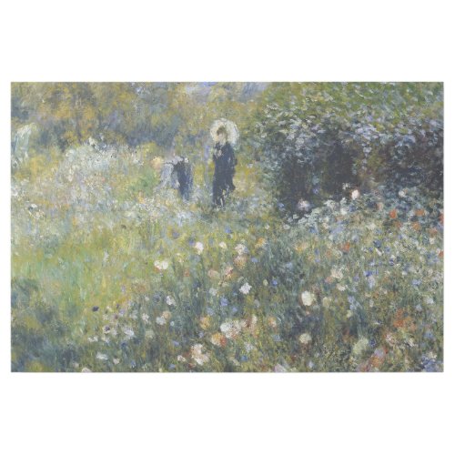 Woman with a Parasol in a Garden by Auguste Renoir Gallery Wrap