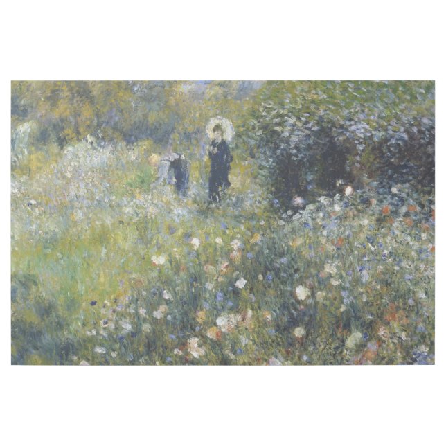 Woman with a Parasol in a Garden by Auguste Renoir Gallery Wrap (Front)