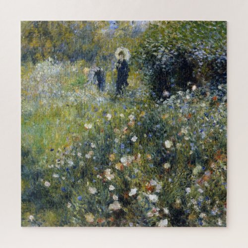 Woman with a Parasol in a Garden by Auguste Renoir Jigsaw Puzzle