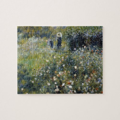Woman with a Parasol in a Garden by Auguste Renoir Jigsaw Puzzle