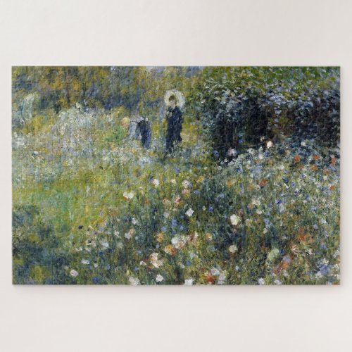 Woman with a Parasol in a Garden by Auguste Renoir Jigsaw Puzzle