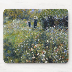 Woman with a Parasol in a Garden by Auguste Renoir Mouse Pad