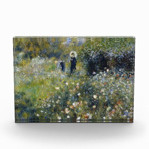 Woman with a Parasol in a Garden by Auguste Renoir Photo Block
