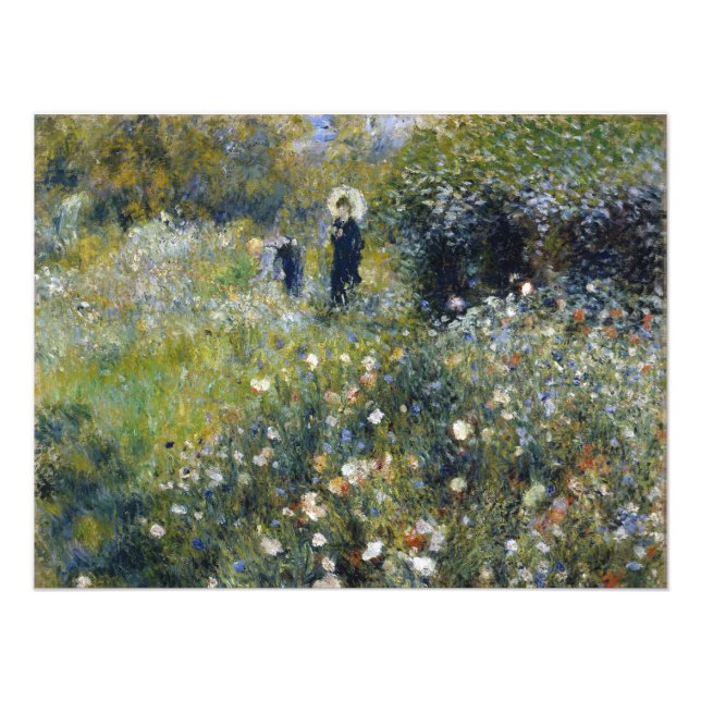 Woman with a Parasol in a Garden by Auguste Renoir Photo Print (Front)