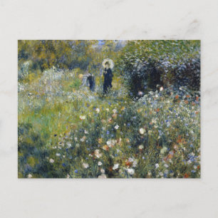 Woman with a Parasol in a Garden by Auguste Renoir Postcard