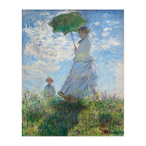 Woman with a Parasol Madame Monet and Her Son Acrylic Print