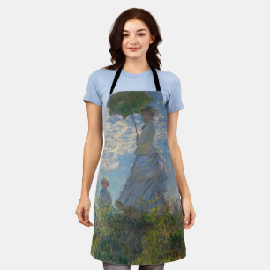 Woman with a Parasol - Madame Monet and Her Son Apron