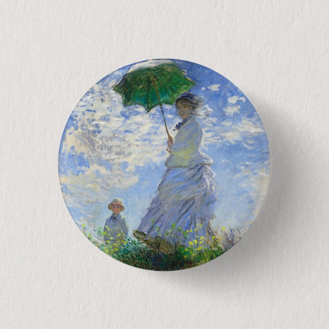 Woman with a Parasol, Madame Monet and Her Son Button (Front)