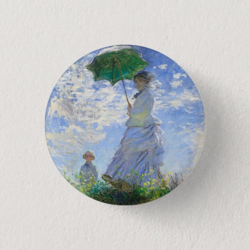 Woman with a Parasol Madame Monet and Her Son Button