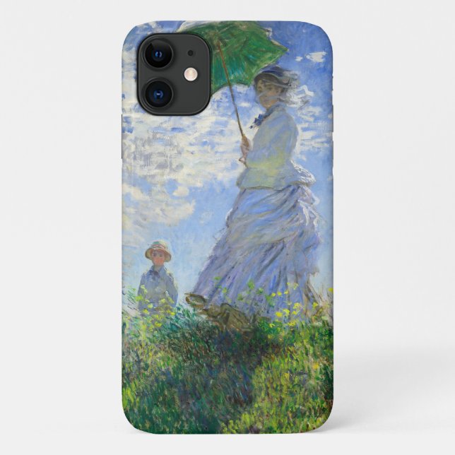 Woman with a Parasol, Madame Monet and Her Son Case-Mate iPhone Case (Back)