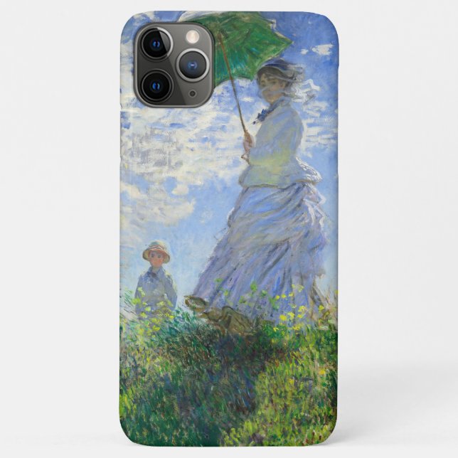 Woman with a Parasol, Madame Monet and Her Son Case-Mate iPhone Case (Back)