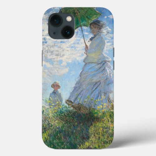 Woman with a Parasol Madame Monet and Her Son iPhone 13 Case