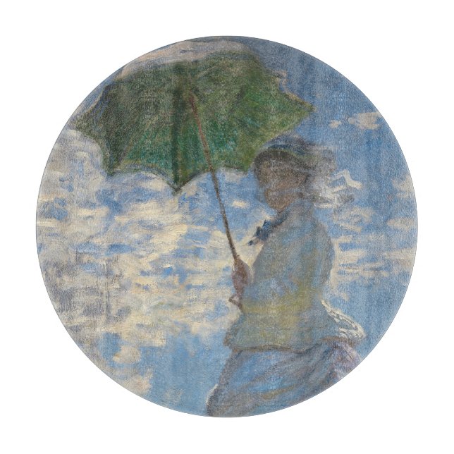 Woman with a Parasol - Madame Monet and Her Son Cutting Board (Front)