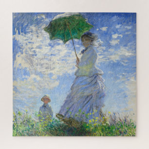 Woman with a Parasol, Madame Monet and Her Son Jigsaw Puzzle