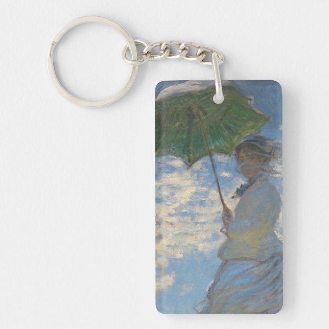 Woman with a Parasol - Madame Monet and Her Son Keychain (Front)