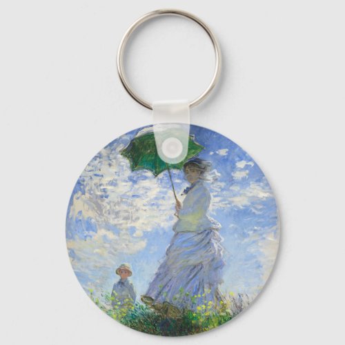 Woman with a Parasol Madame Monet and Her Son Keychain
