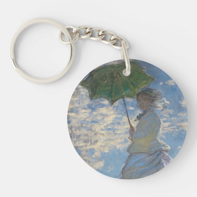 Woman with a Parasol - Madame Monet and Her Son Keychain (Front)