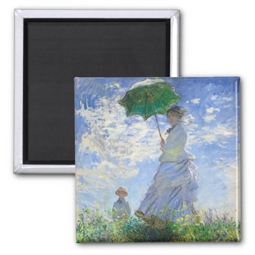 Woman with a Parasol Madame Monet and Her Son Magnet