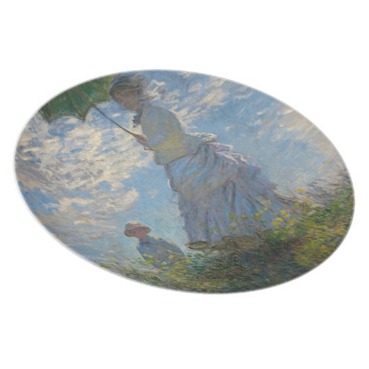 Woman with a Parasol - Madame Monet and Her Son Plate (Right Side)