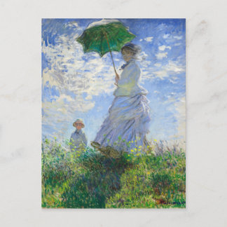 Woman with a Parasol, Madame Monet and Her Son Postcard