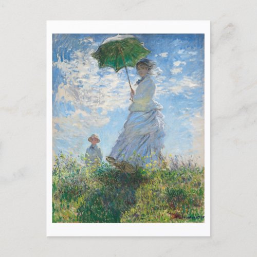 Woman with a Parasol Madame Monet and Her Son Postcard