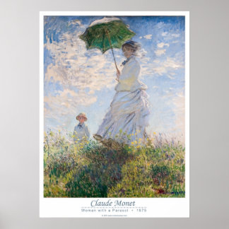 Woman with a Parasol - Madame Monet and Her Son Poster