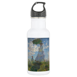 Woman with a Parasol - Madame Monet and Her Son Stainless Steel Water Bottle