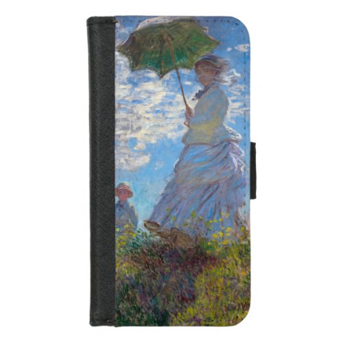 Woman with a Parasol Monet iPhone 87 Wallet Case