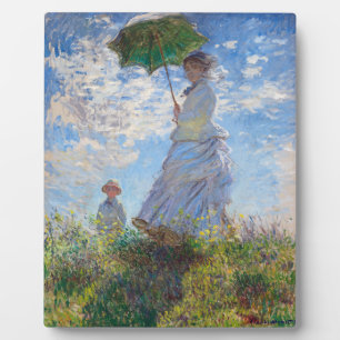 Woman with a Parasol Monet Plaque