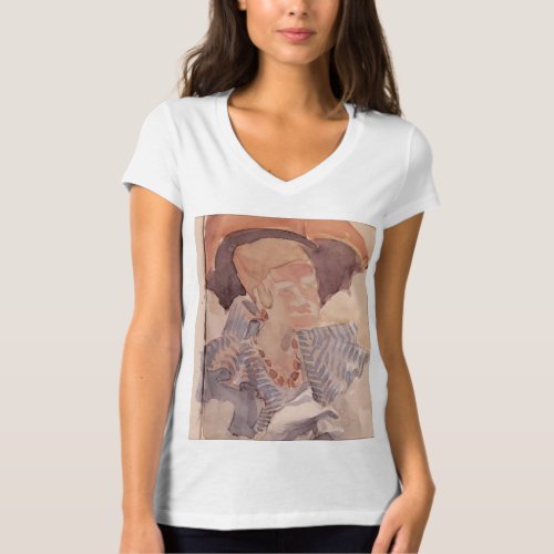 Woman with a parasol T_Shirt
