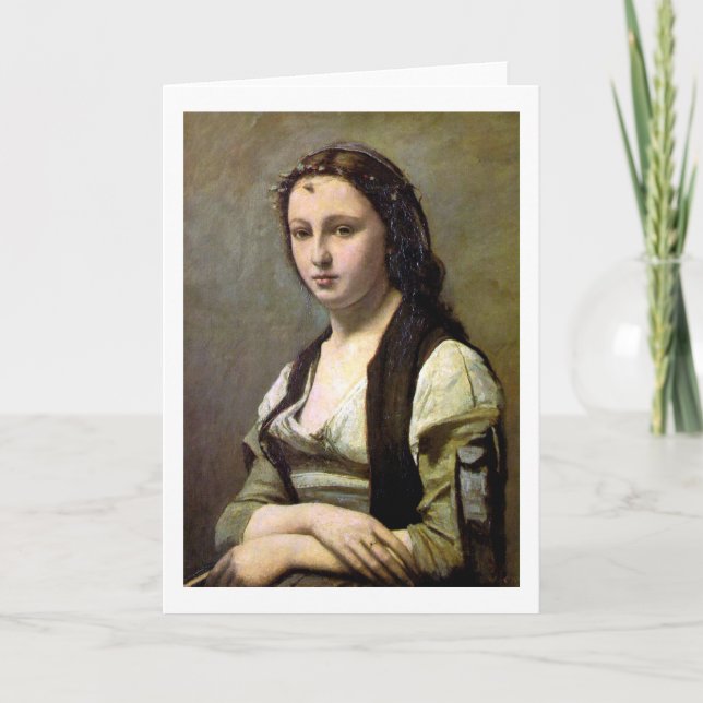 Woman with a Pearl, Camille Corot, 1868-1870 Card (Front)