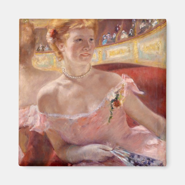 Woman with a Pearl Necklace | Mary Cassatt Magnet (Front)