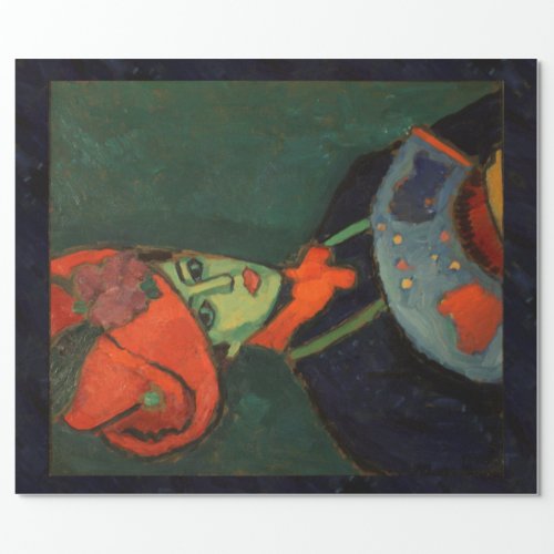 WOMAN WITH A RED HAT BY JAWLENSKY DECOUPAGE WRAPPING PAPER