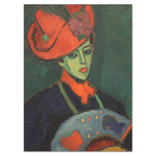 WOMAN WITH A RED HAT BY JAWLENSKY TISSUE PAPER
