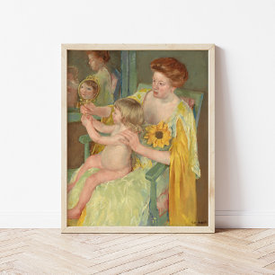 Woman with a Sunflower Mary Cassatt Poster