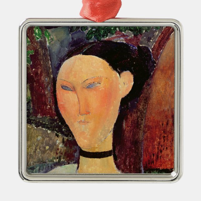Woman with a Velvet Neckband, c.1915 Metal Ornament (Front)