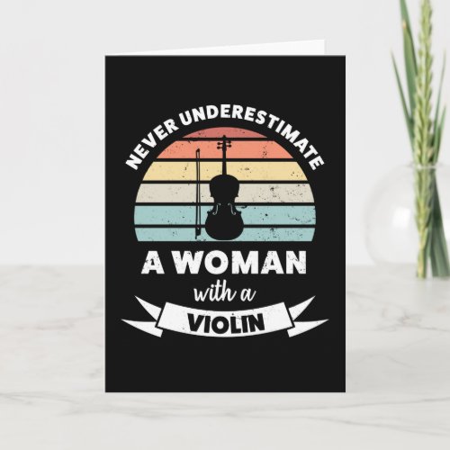 Woman with a Violin Funny Gift Mom Card