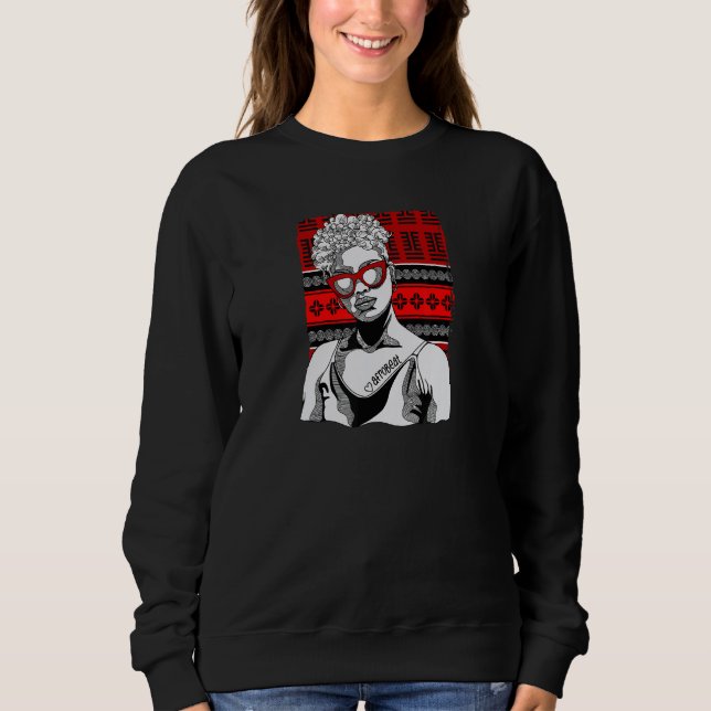 Woman with Afrobeat Tattoo 1 Sweatshirt (Front)