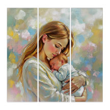 woman with baby