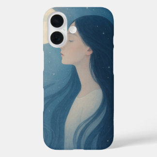 Woman with Black hair Phone Case | Minimalist Femi