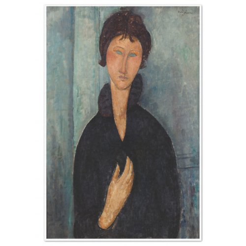 Woman With Blue Eyes Tissue Paper